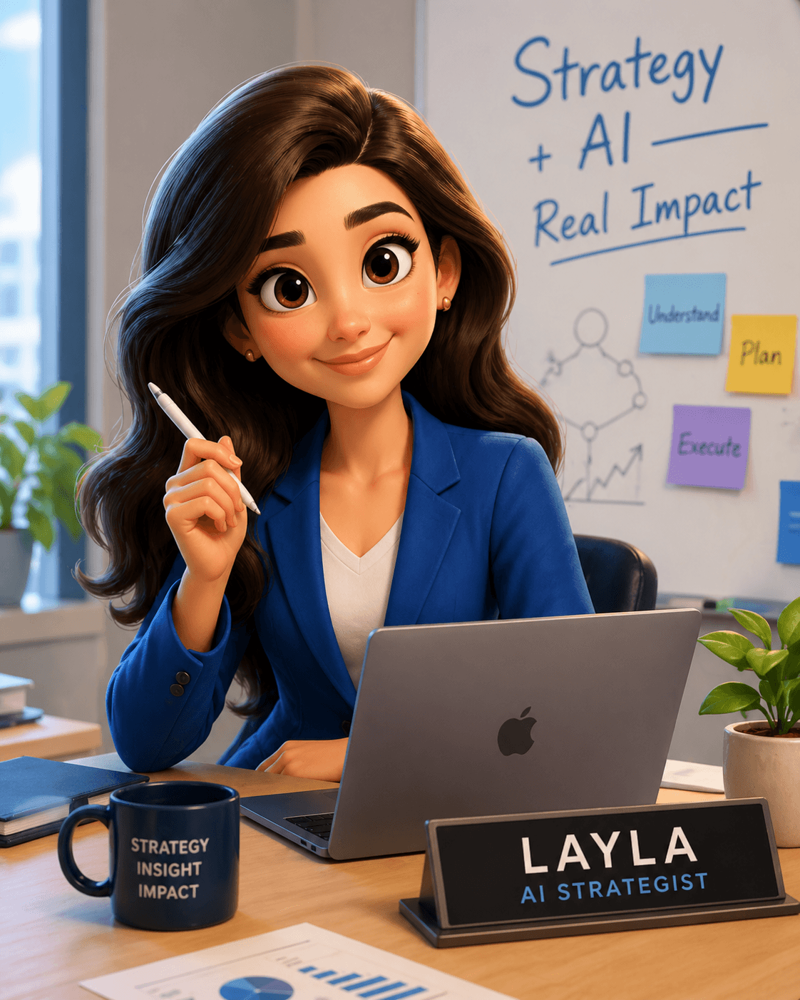 Layla at work - AI Strategist